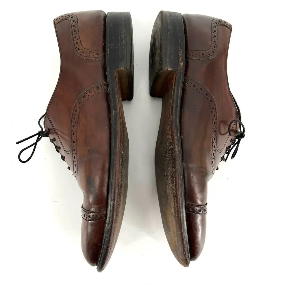 Bostonian Impression Mens Wingtip Brown‎ Leather Oxford shoes (22022) Size 9.5